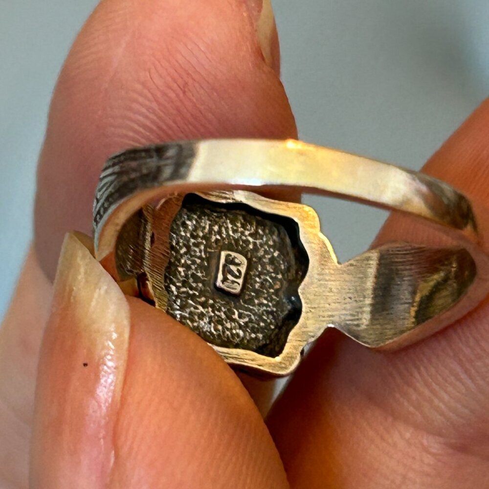 Silver Square Ring - image 6